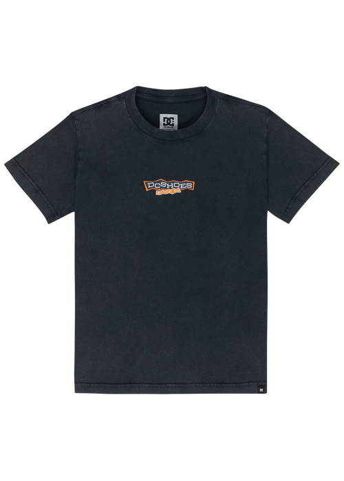 T-shirt en coton noir uni avec un col rond et...