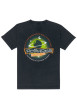Thumbnail T-shirt en coton noir uni avec un col rond et des manches courtes - Image 2
