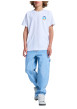 Thumbnail T-shirt en coton blanc uni avec une coupe droite et des manches courtes - Image 5