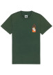 Thumbnail T-shirt en coton vert sapin uni avec un col rond et des manches courtes