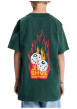 Thumbnail T-shirt en coton vert sapin uni avec un col rond et des manches courtes - Image 4