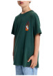 Thumbnail T-shirt en coton vert sapin uni avec un col rond et des manches courtes - Image 6