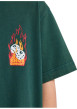 Thumbnail T-shirt en coton vert sapin uni avec un col rond et des manches courtes - Image 7