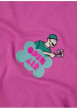 Thumbnail T-shirt en coton fuchsia uni avec une coupe droite et un col rond - Image 2
