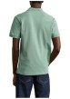 Thumbnail Polo en coton vert uni avec une coupe droite et un col boutonné - Image 3