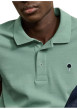 Thumbnail Polo en coton vert uni avec une coupe droite et un col boutonné - Image 4