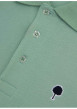 Thumbnail Polo en coton vert uni avec une coupe droite et un col boutonné - Image 5