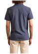 Thumbnail Polo en coton bleu gris uni avec une coupe droite et un col boutonné - Image 3