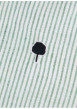 Thumbnail Chemise en coton et lin mélangé verte à rayures avec un col américain - Image 6