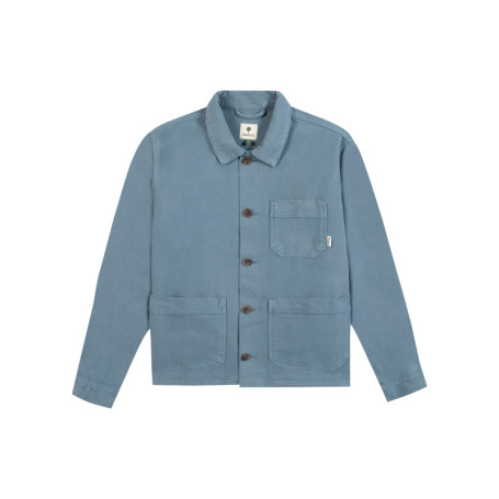 Surchemise en coton bleue unie avec une coupe...