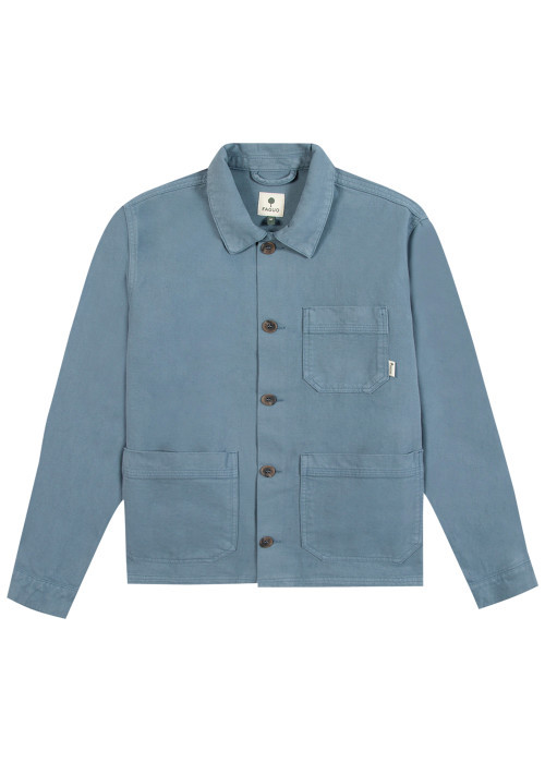 Surchemise en coton bleue unie avec une coupe...