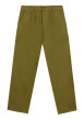 Thumbnail Pantalon chino en coton kaki uni avec une coupe bootcut et un logo brodé