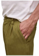 Thumbnail Pantalon chino en coton kaki uni avec une coupe bootcut et un logo brodé - Image 6