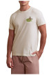 Thumbnail T-shirt en coton écru uni avec une coupe droite et un col rond - Image 2