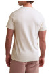 Thumbnail T-shirt en coton écru uni avec une coupe droite et un col rond - Image 3
