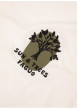 Thumbnail T-shirt en coton écru uni avec un col rond et une coupe droite - Image 4