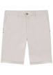 Thumbnail Short chino en coton écru uni avec une coupe droite et un logo brodé