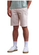 Thumbnail Short chino en coton écru uni avec une coupe droite et un logo brodé - Image 2