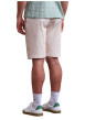 Thumbnail Short chino en coton écru uni avec une coupe droite et un logo brodé - Image 3