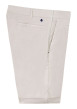 Thumbnail Short chino en coton écru uni avec une coupe droite et un logo brodé - Image 5