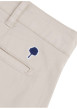 Thumbnail Short chino en coton écru uni avec une coupe droite et un logo brodé - Image 6