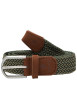 Thumbnail Ceinture kaki unie tressée avec une boucle et un logo embossé