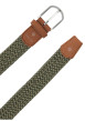 Thumbnail Ceinture kaki unie tressée avec une boucle et un logo embossé - Image 2