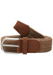 Thumbnail Ceinture camel unie tressée avec une boucle et un logo embossé