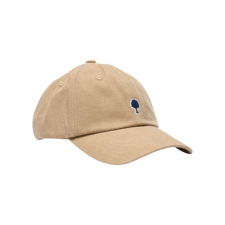 Casquette en coton beige unie avec un logo...