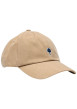 Thumbnail Casquette en coton beige unie avec un logo brodé bleu marine