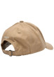 Thumbnail Casquette en coton beige unie avec un logo brodé bleu marine - Image 2