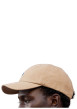 Thumbnail Casquette en coton beige unie avec un logo brodé bleu marine - Image 3