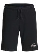 Thumbnail Short jogging noir uni avec une coupe droite et une taille élastiquée