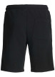 Thumbnail Short jogging noir uni avec une coupe droite et une taille élastiquée - Image 2