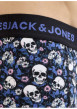 Thumbnail Boxer classique en coton biologique noir à motifs avec une taille élastiquée - Image 2