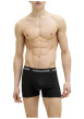 Thumbnail Boxer classique en coton biologique noir à motifs avec une taille élastiquée - Image 4