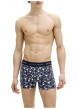 Thumbnail Boxer classique en coton biologique noir à motifs avec une taille élastiquée - Image 5