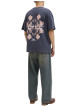 Thumbnail T-shirt en coton anthracite imprimé avec une coupe droite et un col rond - Image 4