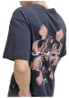 Thumbnail T-shirt en coton anthracite imprimé avec une coupe droite et un col rond - Image 6