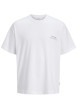 Thumbnail T-shirt en coton blanc imprimé avec une coupe droite et un col rond