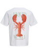 Thumbnail T-shirt en coton blanc imprimé avec un col rond et des manches courtes - Image 2