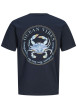 Thumbnail T-shirt en coton bleu marine imprimé avec un col rond et des manches courtes - Image 2