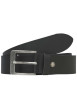 Thumbnail Ceinture en cuir de buffle noire unie avec une boucle à ardillon