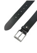Thumbnail Ceinture en cuir de buffle noire unie avec une boucle à ardillon - Image 2