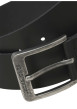 Thumbnail Ceinture en cuir de buffle noire unie avec une boucle à ardillon - Image 3
