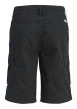 Thumbnail Short cargo en coton noir uni avec une coupe droite et 6 poches - Image 2