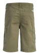 Thumbnail Short cargo en coton kaki uni avec une coupe droite et 6 poches - Image 2