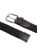 Thumbnail Ceinture tressée en coton mélangé noire unie avec une boucle métallique - Image 3