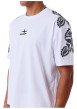 Thumbnail T-shirt en coton blanc uni avec une coupe droite et un col rond - Image 3