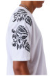Thumbnail T-shirt en coton blanc uni avec une coupe droite et un col rond - Image 4